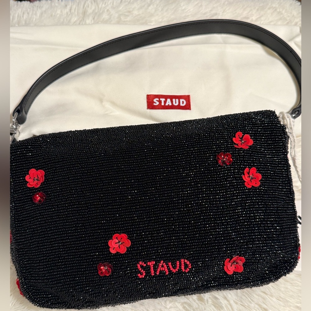 Staud Timmy Floral Beaded Shoulder Bag - Picture 4 of 6
